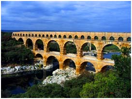 Roman Aqueduct in Pont Du Gard